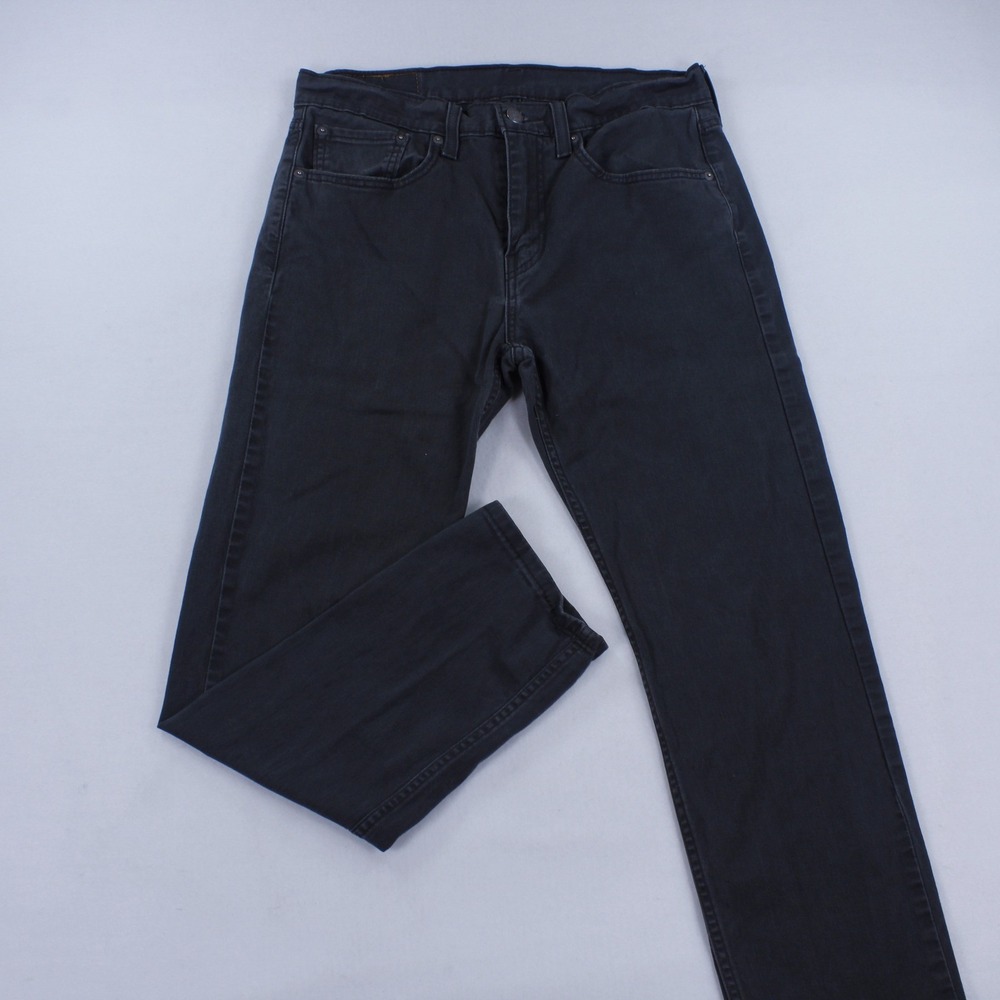 Levi's 502 Taper Fit Jeans Men's W31 L30 Dark Faded Black Grey WaterLess